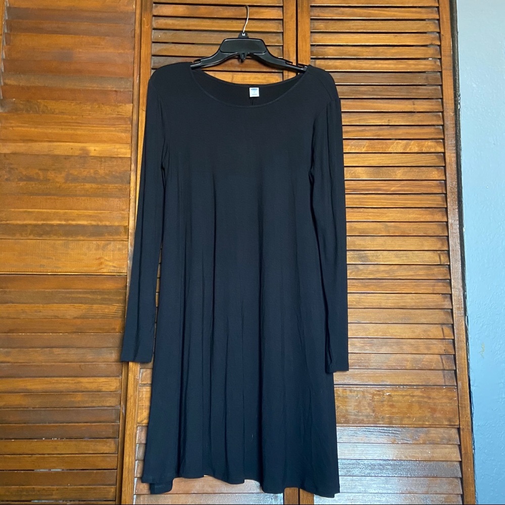 Long sleeve back jersey dress
